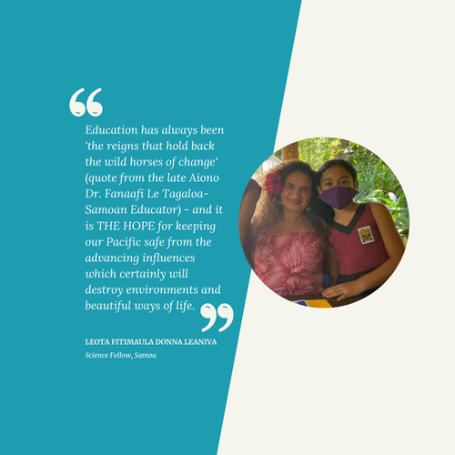 Picture of Donna, science fellow from Samoa